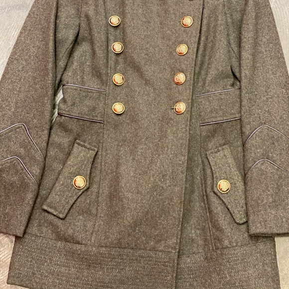 Double Breated Military Peacoat - Picture 2 of 7